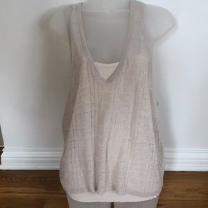 INHIBIT  Fully Lined Slouch Linen Tank Top